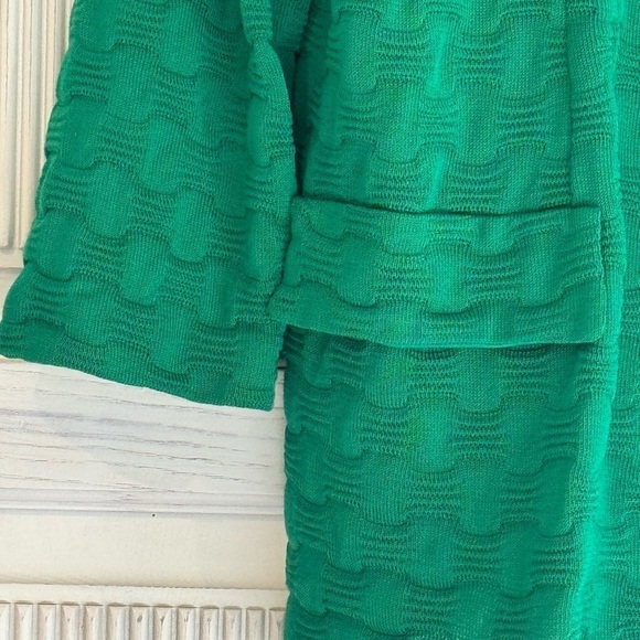 EXCLUSIVELY MISOOK Women’s Kelly Green Knit Cardigan Sweater Jacket, 0X - Picture 4 of 15